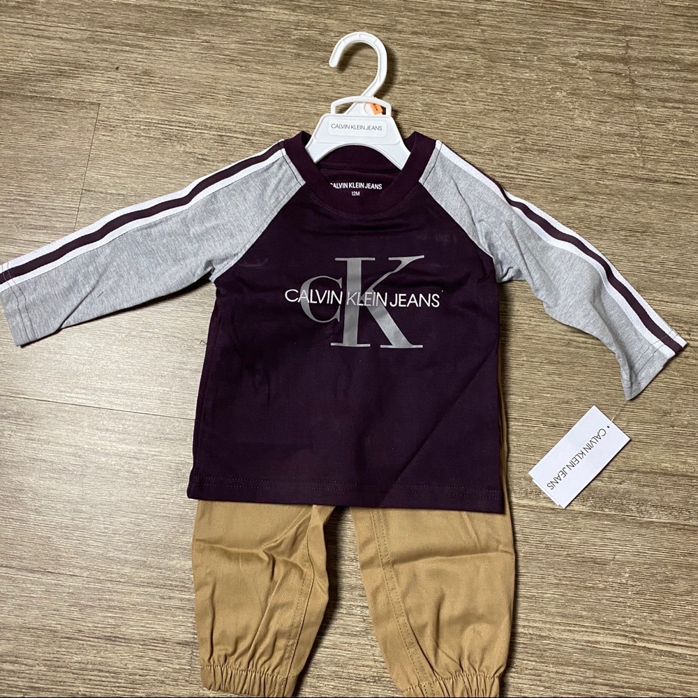 Calvin Klein Baby Boys Two Piece Knit Top Set